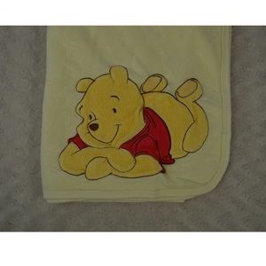 Disney Baby Winnie the Pooh Baby Blanket Yellow Fleece Tigger Piglet Embossed